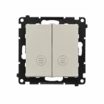 Simon 55 WMDL-0108xx-142 Łącznik świecznikowy z podświetleniem LED – osobne podświetlenie dla każdego klawisza (moduł) 10 AX, 250 V~, szybkozłącza; Kaszmirowy