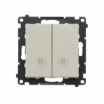 Simon 55 WMDL-TW7-2L-142 Łącznik krzyżowy podwójny z podświetleniem (moduł) 10 AX, 250 V~, szybkozłącza; Kaszmirowy