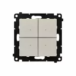Simon 55 WMDL-TEW4-142 Łącznik elektroniczny 4-krotny z funkcją przycisku lub łącznika czasowego, do sterownia niezależnie 4 obwodami, 230 V (moduł); Kaszmirowy