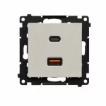 Simon 55 WMDS-0042L2-142 Ładowarka USB C+A (moduł), 30W, 230V; Kaszmirowy