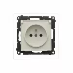 Simon 55 WMDW-50123x-142A Gniazdo wtyczkowe do wersji IP44 z uszczelką (moduł) 16 A, 250 V~, szybkozłącza. Klapka transparentna; Kaszmirowy