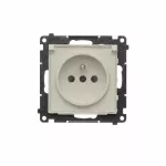 Simon 55 WMDW-50122x-142A Gniazdo wtyczkowe do wersji IP44 bez uszczelki (moduł) 16 A, 250 V~, szybkozłącza. Klapka transparentna; Kaszmirowy
