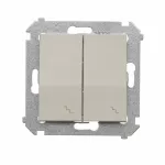 Simon 54 WMDL-0612XX-042 Łącznik schodowy podwójny z podświetleniem (moduł) 10AX, 250V~, zaciski śrubowe; kaszmirowy