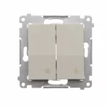 Simon 54 WMDL-0702xx-042 Łącznik krzyżowy podwójny (moduł) 10AX, 250V~, szybkozłącza; kaszmirowy
