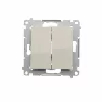 Simon 54 WMDL-07020X-042 Łącznik krzyżowy podwójny bez piktogramu (moduł) 10AX, 250V~, szybkozłącza; kaszmirowy