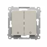 Simon 54 WMDL-Z10005-042 Łącznik dwubiegunowy podwójny (moduł) 16AX, 250V~, zaciski śrubowe; kaszmirowy