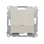 Simon 54 WMDL-081X2X-042 Przycisk „światło” z podświetleniem LED (moduł) 16AX, 250V~, zaciski śrubowe; kaszmirowy
