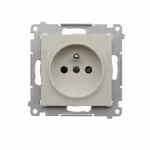 Simon 54 WMDW-00111X-042 Gniazdo wtyczkowe z uziemieniem i przesłonami (moduł) 16A, 250V~, zaciski śrubowe; kaszmirowy