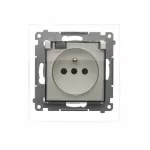Simon 54 WMDW-53111X-042 Gniazdo wtyczkowe do wersji IP44 Z USZCZELKĄ (moduł) 16A, 250V~, zaciski śrubowe, klapka transparentna; kaszmirowy *Uszczelka do ramek S54 PREMIUM