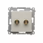 Simon 54 WMDG-010002-042 Gniazdo głośnikowe pojedyncze (moduł). Przekrój przewodów dla wyjścia do 6 mm2; kaszmirowy