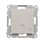 Simon 54 WMDL-081X2X-042 Przycisk „światło” z podświetleniem LED (moduł) 16AX, 250V~, zaciski śrubowe; kaszmirowy