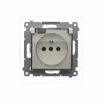Simon 54 WMDW-53111X-042 Gniazdo wtyczkowe do wersji IP44 Z USZCZELKĄ (moduł) 16A, 250V~, zaciski śrubowe, klapka transparentna; kaszmirowy *Uszczelka do ramek S54 PREMIUM