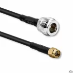 Qoltec Kabel koncentryczny RG58 | N Żeński | RP-SMA Męski | 1m
