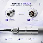 Qoltec Kabel koncentryczny RG58 | N Żeński | RP-SMA Męski | 1m