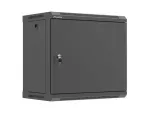 SZAFA INSTALACYJNA RACK WISZĄCA 19" 9U 540X350 CZARNA DRZWI PEŁEN METAL LANBERG (FLAT PACK)