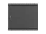 SZAFA INSTALACYJNA RACK WISZĄCA 19" 9U 540X350 CZARNA DRZWI PEŁEN METAL LANBERG (FLAT PACK)