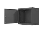 SZAFA INSTALACYJNA RACK WISZĄCA 19" 9U 540X350 CZARNA DRZWI PEŁEN METAL LANBERG (FLAT PACK)