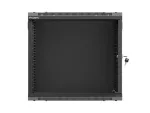SZAFA INSTALACYJNA RACK WISZĄCA 19" 9U 540X350 CZARNA DRZWI PEŁEN METAL LANBERG (FLAT PACK)