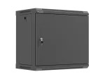 SZAFA INSTALACYJNA RACK WISZĄCA 19" 9U 540X350 CZARNA DRZWI PEŁEN METAL LANBERG (FLAT PACK)
