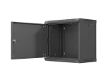 SZAFA INSTALACYJNA RACK WISZĄCA 19" 9U 540X350 CZARNA DRZWI PEŁEN METAL LANBERG (FLAT PACK)