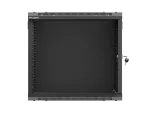 SZAFA INSTALACYJNA RACK WISZĄCA 19" 9U 540X350 CZARNA DRZWI PEŁEN METAL LANBERG (FLAT PACK)
