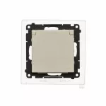 Simon 55 WMDW-321102-142 Gniazdo Schuko do wersji IP44 z przesłonami z uszczelką ramki (moduł) 16 A, 250 V~, szybkozłącza. Klapka w kolorze pokrywy; Kaszmirowy