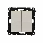 Simon 55 WMDL-TEW4-142 Łącznik elektroniczny 4-krotny z funkcją przycisku lub łącznika czasowego, do sterownia niezależnie 4 obwodami, 230 V (moduł); Kaszmirowy