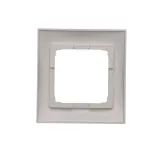 Simon 54 Premium WMDZ-0110xK-043 Ramka 1-krotna PREMIUM do puszek karton-gips IP20 / IP44; srebrny mat
