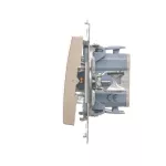 Simon 54 WMDL-0600xx-044 Łącznik schodowy bez piktogramu (moduł) 10AX, 250V~, szybkozłącza; złoty mat