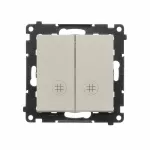 Simon 55 WMDL-TW7-2L-142 Łącznik krzyżowy podwójny z podświetleniem (moduł) 10 AX, 250 V~, szybkozłącza; Kaszmirowy