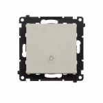 Simon 55 WMDA-20xxxx-142 Przycisk „światło” z podświetleniem LED (moduł) 10 AX, 250 V~, szybkozłącza; Kaszmirowy