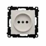 Simon 55 WMDW-001111-142 Gniazdko wtyczkowe bez uziemienia z przesłonami (moduł) 16 A, 250 V~, szybkozłącza; Kaszmirowy