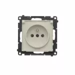 Simon 55 WMDW-50122x-142A Gniazdo wtyczkowe do wersji IP44 bez uszczelki (moduł) 16 A, 250 V~, szybkozłącza. Klapka transparentna; Kaszmirowy
