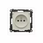 Simon 55 WMDW-50123x-142A Gniazdo wtyczkowe do wersji IP44 z uszczelką (moduł) 16 A, 250 V~, szybkozłącza. Klapka transparentna; Kaszmirowy