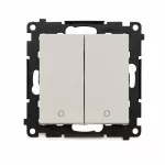 Simon 55 WMDL-TW22A-142 Łącznik dwubiegunowy podwójny (moduł) 16 AX, 250 V~, szybkozłącza; Kaszmirowy
