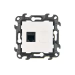 Simon 24 WS24P-2430598-030 Gniazdo komputerowe pojedyncze RJ45 kategoria 5e (moduł); biały