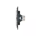 Simon 24 WS24P-2432598-030 Gniazdo komputerowe podwójne RJ45 kategoria 5e (moduł); biały