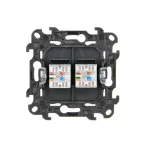 Simon 24 WS24P-2432598-030 Gniazdo komputerowe podwójne RJ45 kategoria 5e (moduł); biały