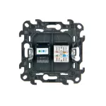 Simon 24 WS24P-2430595-030 Gniazdo komputerowe RJ45 kategoria 5e + telefoniczne RJ11 (moduł); biały
