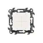 Simon 24 WS24P-2431035-030 Sterownik poczwórny elektroniczny z funkcją łącznika lub przycisku, 4x5(2) A, 230 V (moduł); biały