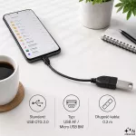 Qoltec Kabel USB OTG 2.0 A żeński | Micro USB B męski | 0.2m