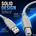 Qoltec Kabel USB 2.0 A męski | B męski | 0.19m