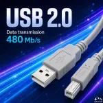 Qoltec Kabel USB 2.0 A męski | B męski | 1m