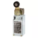 Wyłącznik krańcowy z kółkiem fi 18mm z PA 1NO +1NC działanie migowe, obudowa aluminiowa.