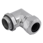 Dławnica mosiężna niklowana kątowa PG7 fi5,0-6,5mm, dł.gwintu 11mm