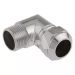 Dławnica mosiężna niklowana kątowa PG13 fi8,0-15,0mm dł.gwintu 13mm