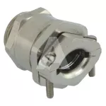 Dławnica mosiężna niklowana IP54 z zaciskiem śrubowym PG42 fi39,0-41,0mm dł.gwintu 10mm