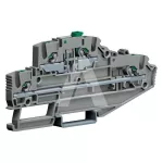 EFDS.2/1S/GR Złącze push-in 2,5mm^2, 2-piętrowe, rozłączne górne piętro, szare