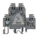 DAS.4/T/GR Złącze śrubowe 4mm^2, 2-piętrowe z LED + rezystor, szare