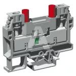 SCB.10/CD/GR Złącze śrubowe 10mm^2, testowo-pomiarowe + gniazdo do wtyków pomiarowych, szare